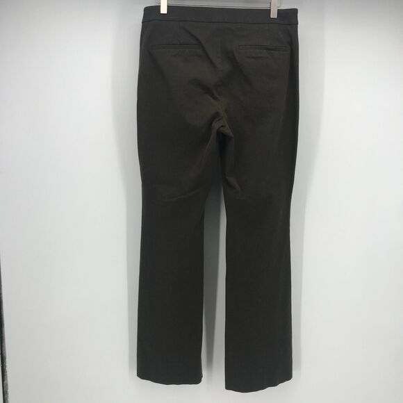 Banana Republic Pants Womens 12 Olive Green Flat Front Mid Rise Flare Stretch - Picture 4 of 11